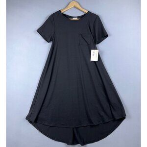 NWT LuLaRoe Carly Swing Dress Womens Size X Small Simply Comfortable Black
